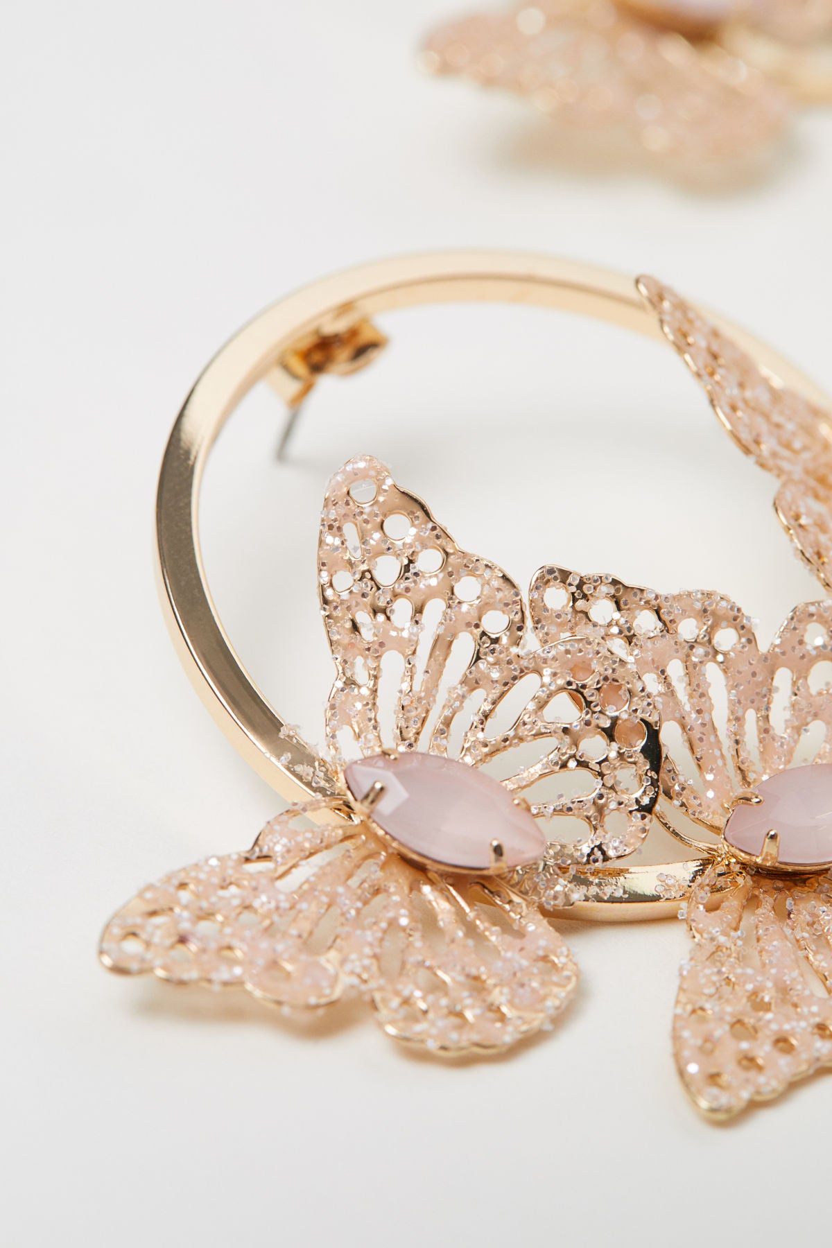 Earrings with butterflies